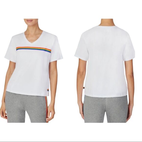 ROOM SERVICE Rainbow Graphic Tee Extra Small - Picture 2 of 8